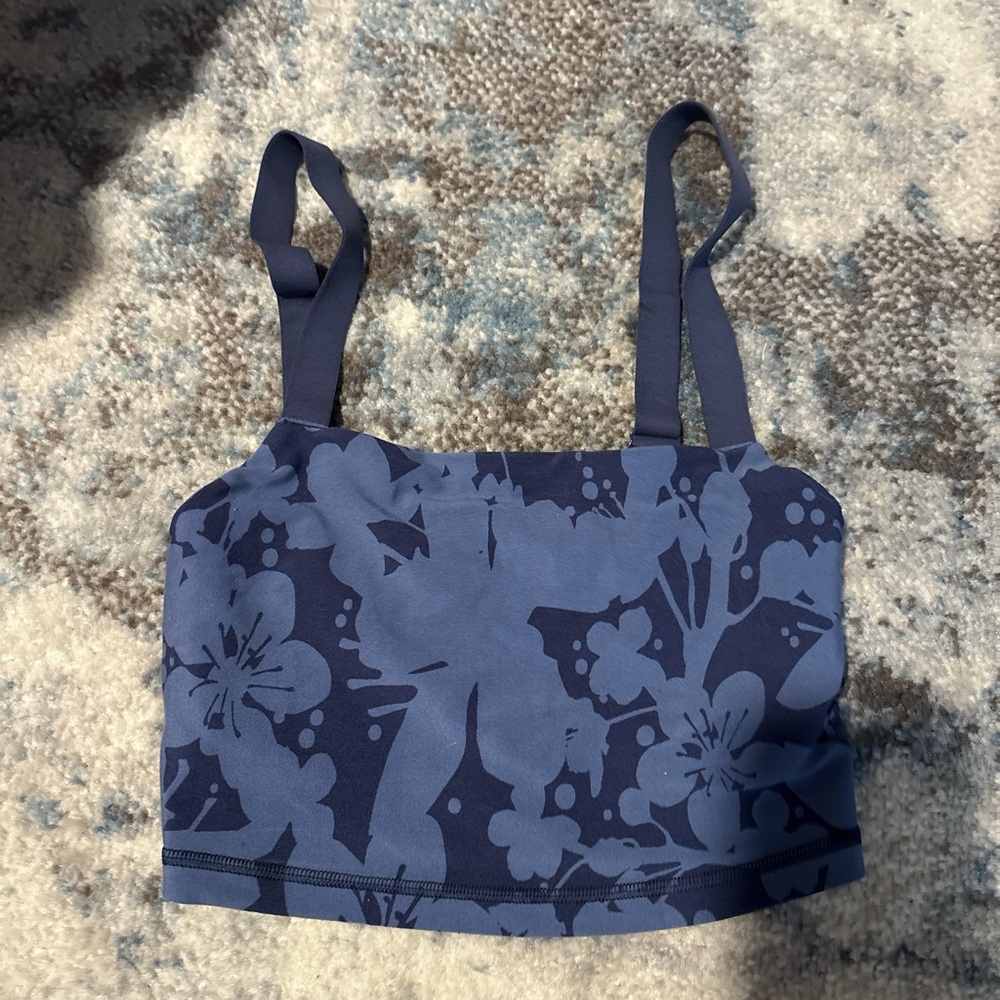 Aerie Blue Floral Crop Top